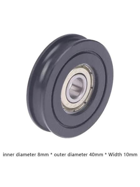 POM 8x40x10MM U-образный шарикоподшипник с роликовым шкивом и делриновым колесом