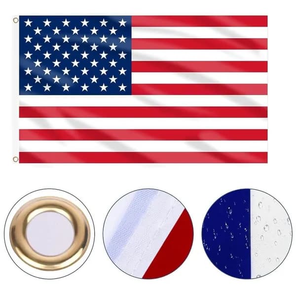 Флаг США 90x150см, - 60 х 90 см