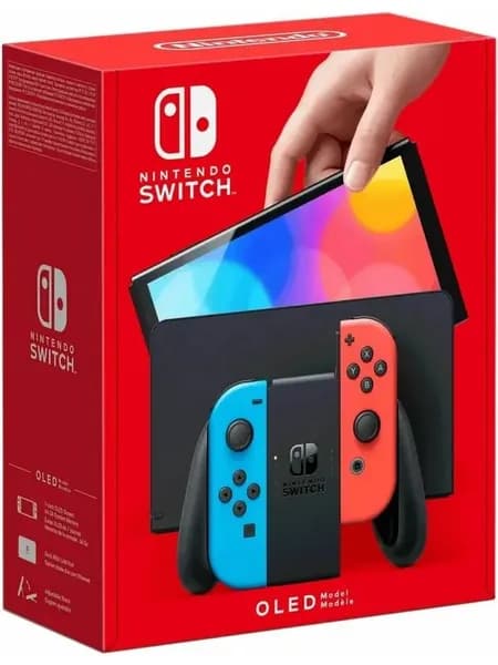 Игровая приставка Nintendo Switch OLED красный-синий