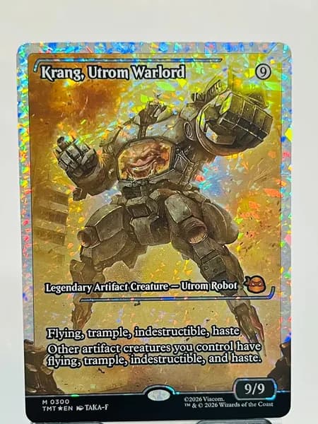 Магия сбора прокси-карт Высококачественные нефольговые Krang, Utrom Warlord TMT #300 foil