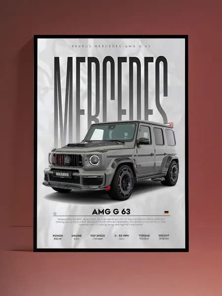 Постер на стену Mercedes-Benz G63 без рамы (29,7х42см)
