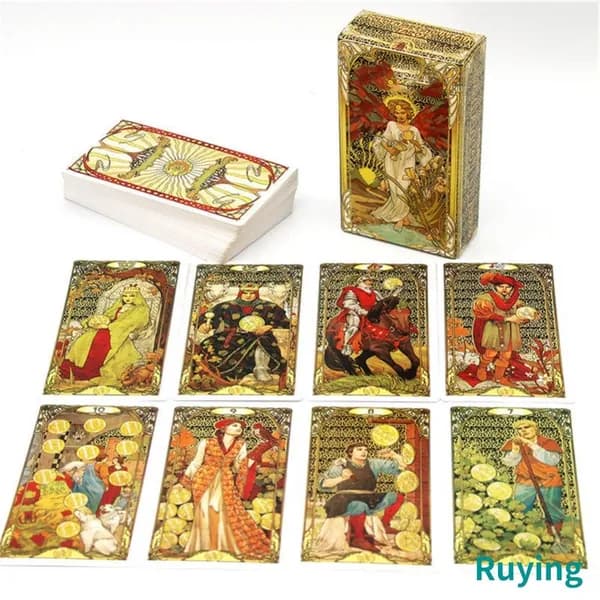 Таро-колода Golden Art Nouveau из мелованной бумаги, 78 карт