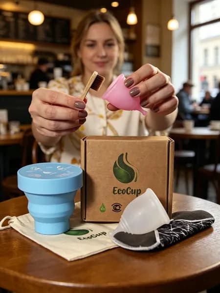 Менструальные чаши EcoCup размер S, L с аксессуарами
