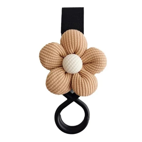 Крючок для коляски ins wind small flower с цветочным рисунком-черный-цветок цвета хаки
