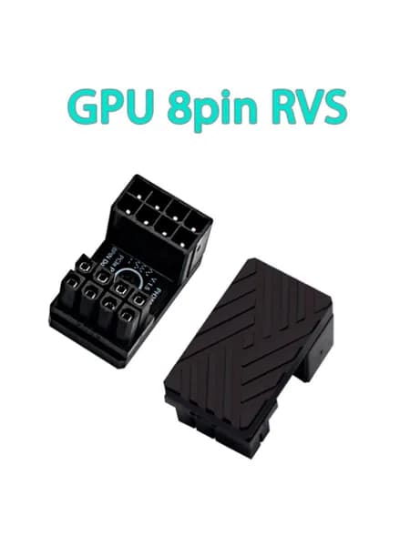ATX адаптер 8pin RVS черный алюминиевый