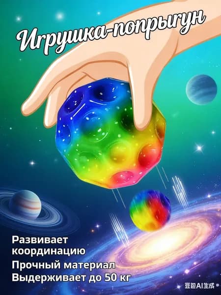 X-ing-Игрушка мяч попрыгунчик Moon Ball антистресс