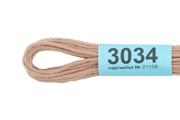Мулине GAMMA нитки для вышивания 2 шт. по 8 м., 3034 бежевый