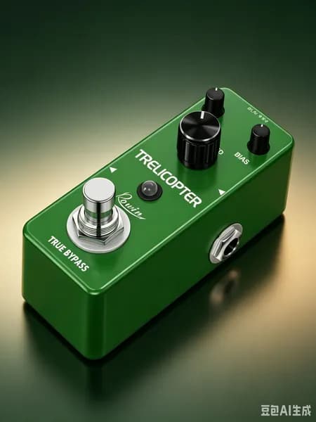 Rowin LEF-327 Trelicopter, мини-педаль оптического тремоло для электрогитары, регулировка Speed/Depth/Bias, металлический корпус, истинный байпас