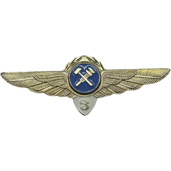 Знак СССР. ГВФ Бортинженер. Третий 3 класс. Гражданский воздушный флот. Легкий