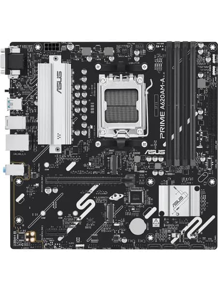 Материнская плата ASUS PRIME A620AM-A-CSM (AM5, AMD A620A, DDR5, 256 ГБ, ATX 24 pin), 90MB1MY0-M0EAYC