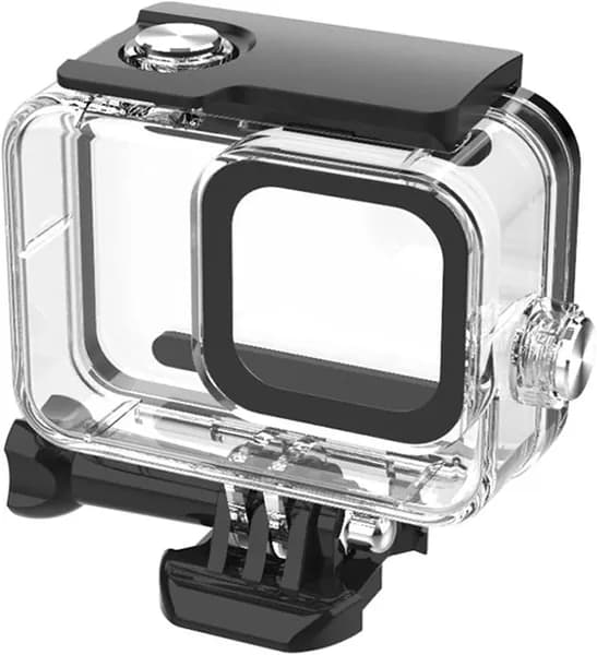 Аквабокс для экшн-камеры, Бокс водонепроницаемый аквабокс для GoPro Hero 13/12/11/10/9 кейс для подводной съемки, глубина погружения 60м, черный