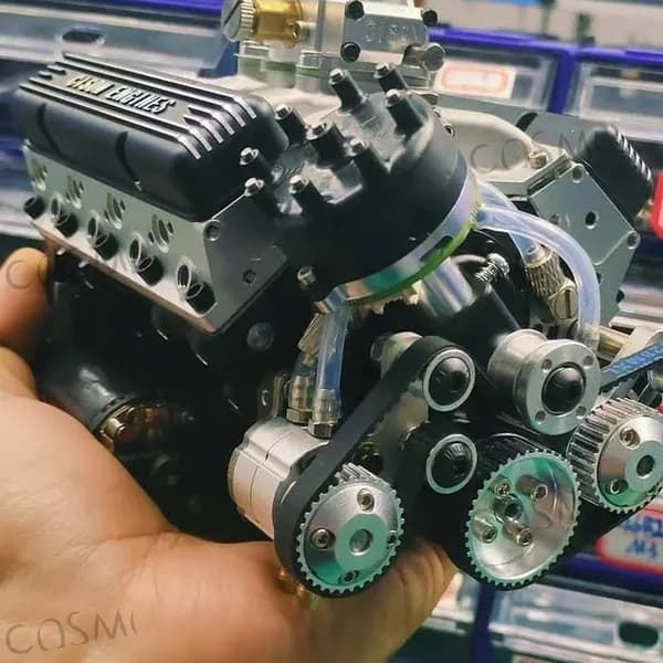 Бензиновый двигатель OHV V8 (1/6 масштаб) 44 см - Детальный конструктор для моделизмаX