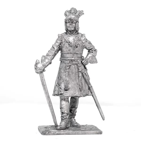 Офицер драгунских полков 1698-1704 гг Россия - оловянный солдатик фигурка 54 мм R239