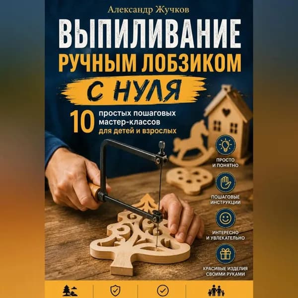 Выпиливание ручным лобзиком с нуля. 10 простых пошаговых мастер-классов для детей и взрослых. | Жучков Александр | Электронная аудиокнига