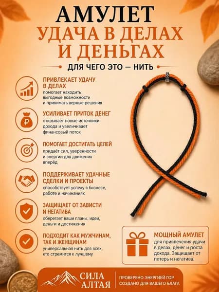 Нить Амулет Удача в делах и деньгах