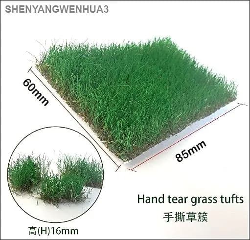 Высота 16 мм, комплект искусственной травы, модель песочницы, 1 шт.