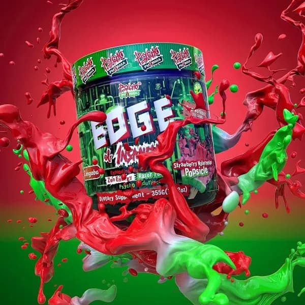 EDGE of Insanity Psycho Pharma Strawberry Watermelon Popsicle Предтренировочный комплекс 355 гр 25 порций США