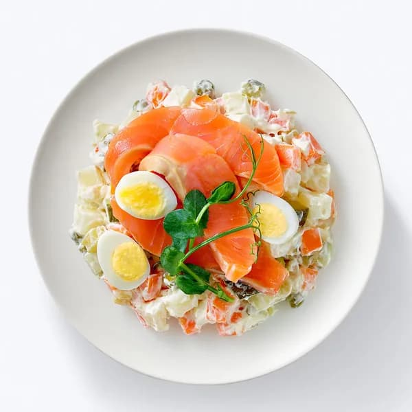 Оливье с семгой 190 г, Ozon fresh