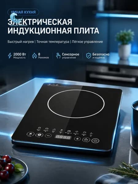 Индукционная настольная плита mzm-20260523224557694, черный