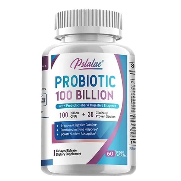 Пробиотическая пищевая добавка Pslalae Probiotic 100 Billion - разработана для улучшения пищеварения, повышения иммунитета и улучшения усвоения питательных веществ.
