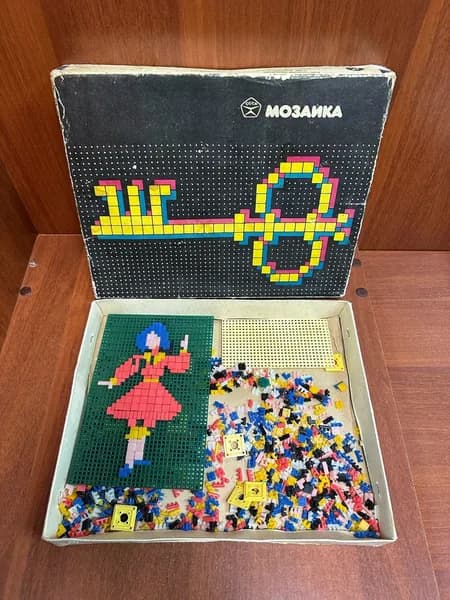 Игра Настольная Пластмассовая Мозаика "Золотой ключик" СССР Винтаж! 32*26 см
