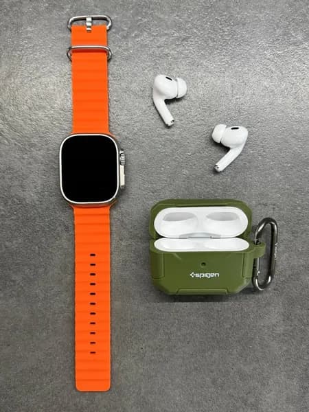 Ремешок силиконовый Spigen / для часов Apple Watch Ultra 42/ 44/ 45/ 49mm / Оранжевый_1