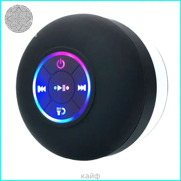 Портативная Bluetooth-колонка с присоской, водонепроницаемая и светодиодной подсветкой