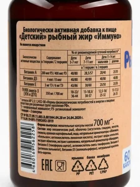 Мощный комплекс рыбьего жира для защиты иммунитета
