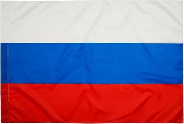 Флаг России, 90х145см триколор, полиэфирный шелк
