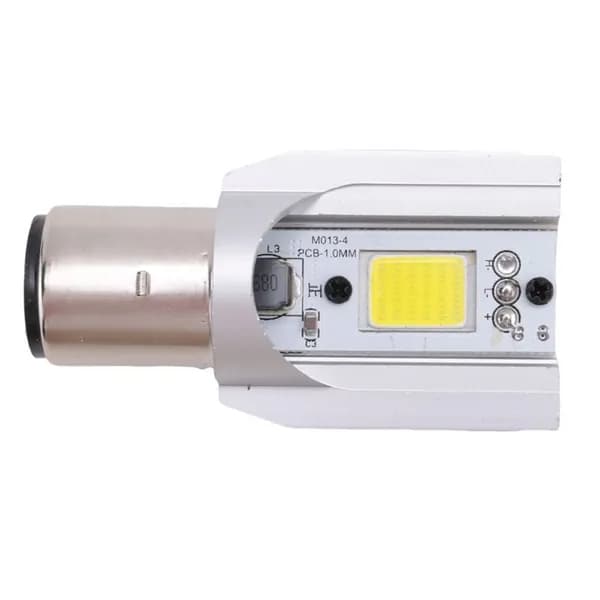 Лампа H6 BA20D для мотоциклетной фары, "COB" светодиодная 12W / 8-80V, алюминиевый корпус.