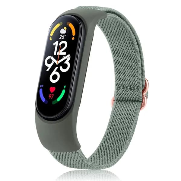 Эластичный нейлоновый ремешок для часов для Xiaomi Mi Band 7 6 5 4 3, регулируемый сменный браслет для Xiaomi Mi Band 3 4 5 6 7