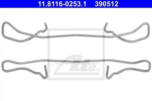 Ремк-т тормозных колодок mb w202/w210/w211 2.0-3.5i/d 96-08 11.8116-0253.1 ate