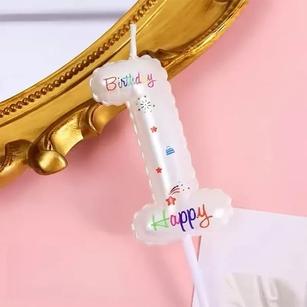 Свечи для торта цифра 1, 6 см, 1 шт