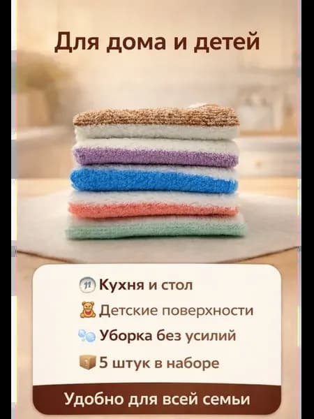 Полотенца кухонные салфетки на стол тряпочки для уборки