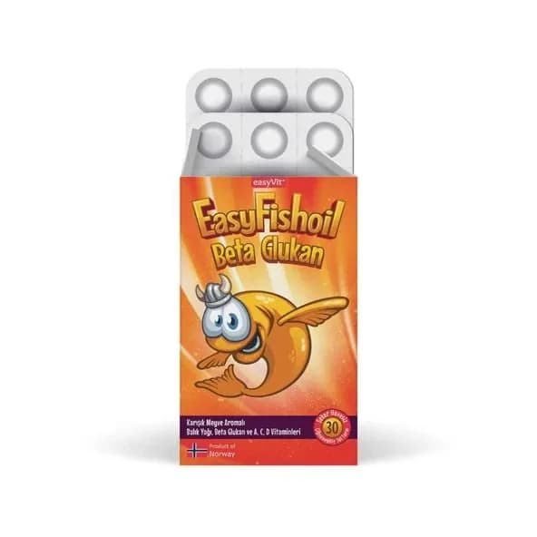 EasyFishOil Beta Glukan 30 Жевательных Желатинов дополнение перед тренировкой