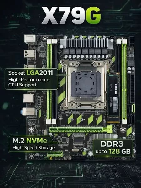 Amentmen Х79G,Комплект игровой X79G lga2011, LGA 2011, DDR4, Материнская плата