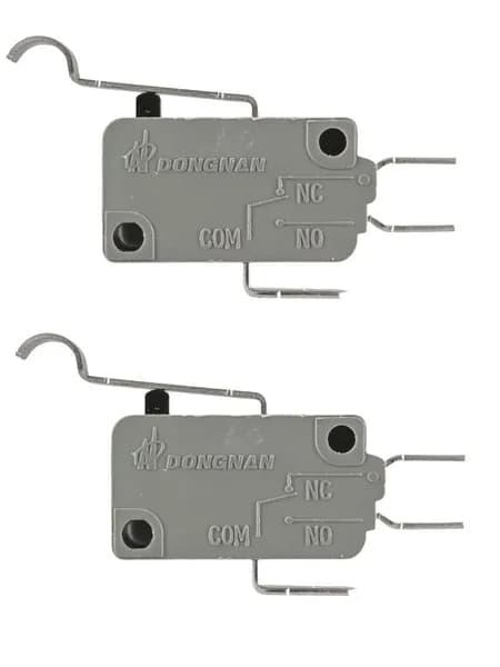 Микропереключатель 2 шт.Dongnan KW3A-16Z6-A200 3-х контактный 16(4)A 250V с рычагом 27мм