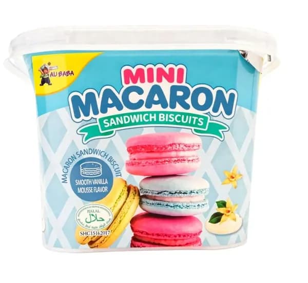 Печенье Mini Macaron Sandwich Smooth Vanilla Mousse со вкусом ванильного мусса, 44 г