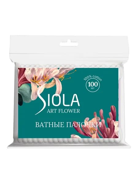Ватные палочки Siola Art Flower 100шт пакет