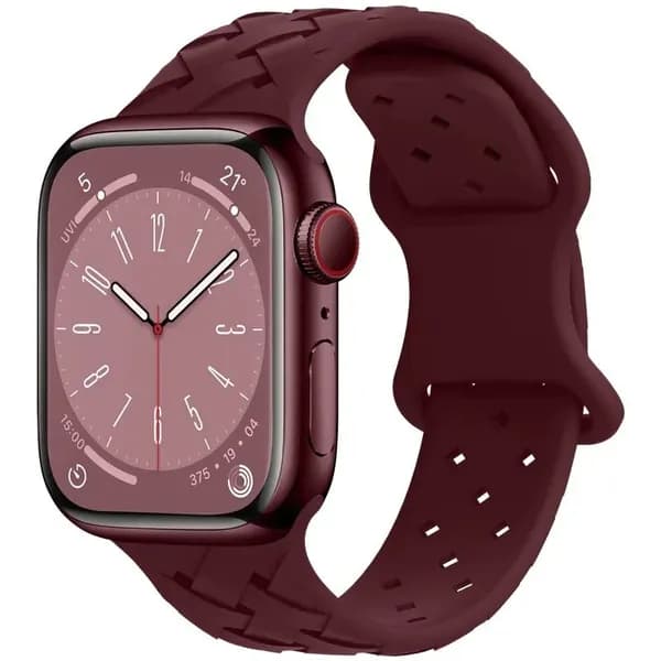 Силиконовый ремешок для Apple Watch Band Ultra 49мм 44мм 40мм 45мм 41мм 38мм 42мм, спортивный плетеный браслет-петля для iWatch Series 9 8 7 6 3