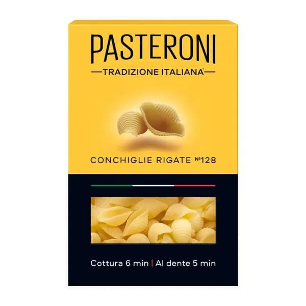 Макароны Pasteroni Конкилье Ригате №128 400г