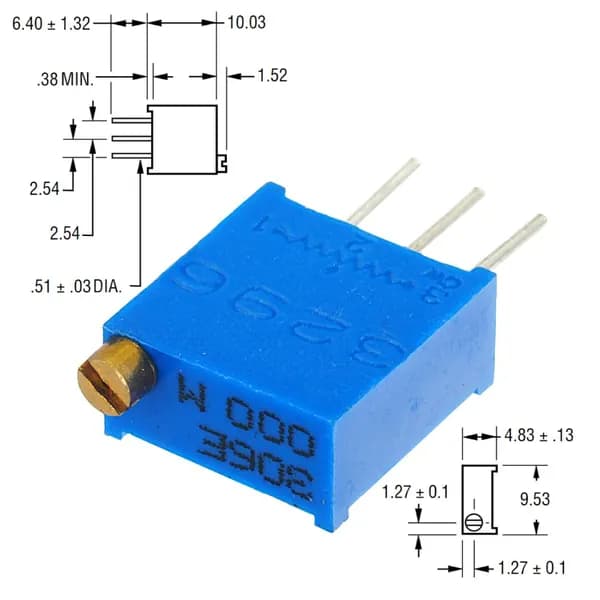 50 кОм Резистор подстроечный 3296W-1-503 (3шт)