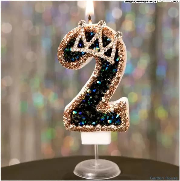 Свечи для торта цифра 2, 7 см, 1 шт