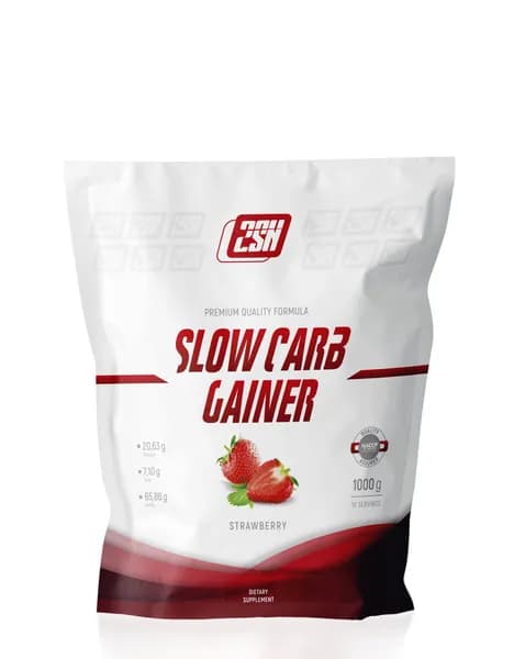Гейнер сложные углеводы медленные углеводы 2SN Slow Carb Gainer 1000g Клубника