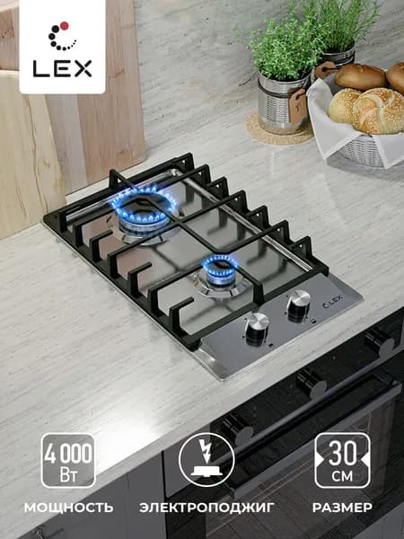Газовая варочная поверхность Lex GVS 321 IX