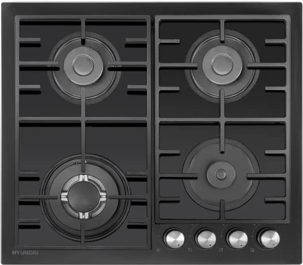 Варочная панель газовая Hyundai HHG 6438 BG, черный