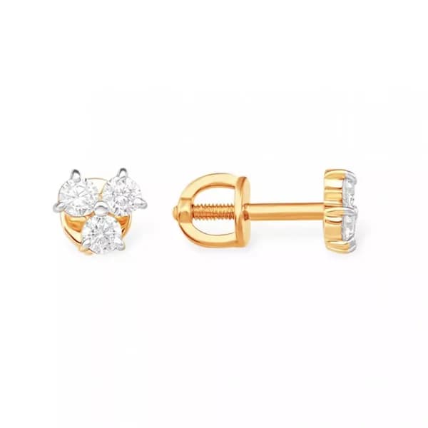 Золотые серьги 585, женские, с фианитом