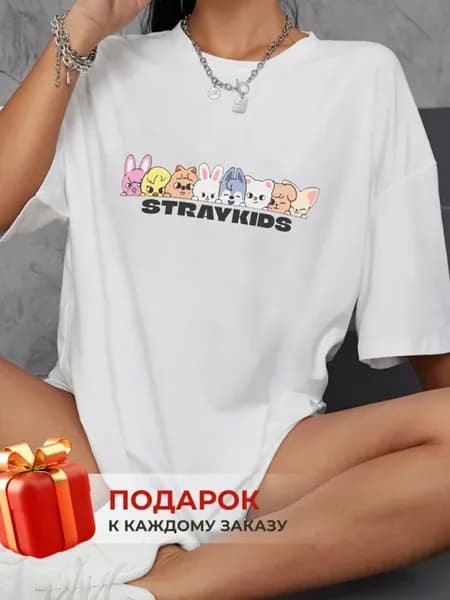 Футболка c принтом Страй кидс Stray Kids