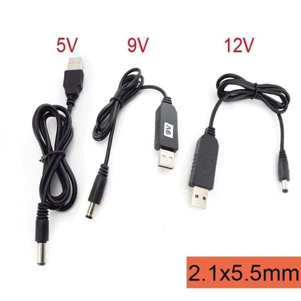 USB от 5 В до 12 В для Усиления Кабеля питания С интерфейсом Конвертера 5,5*2,1 ММ