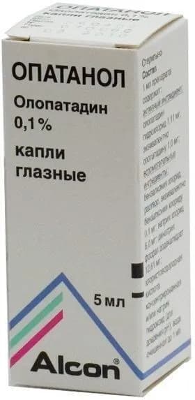Опатанол, капли глазные 0.1%, 5 мл